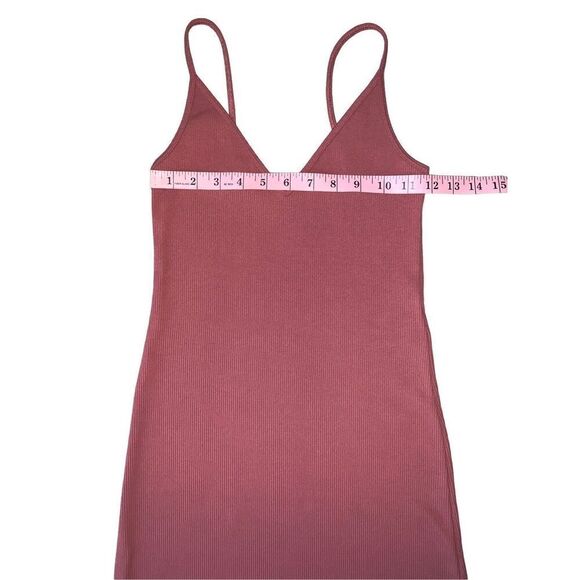 Abercrombie & Fitch Soft Collection Ribbed Seamless Side Slit Midi Dress - Picture 10 of 12